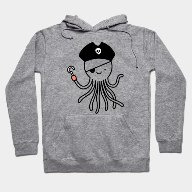 Pirate Octopus Hoodie by Tiny Mermaid